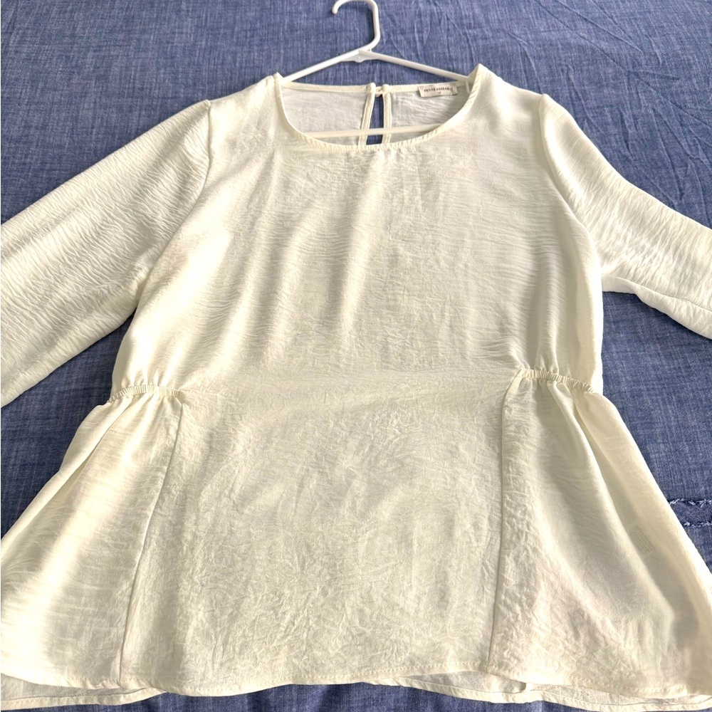 White peplum blouse